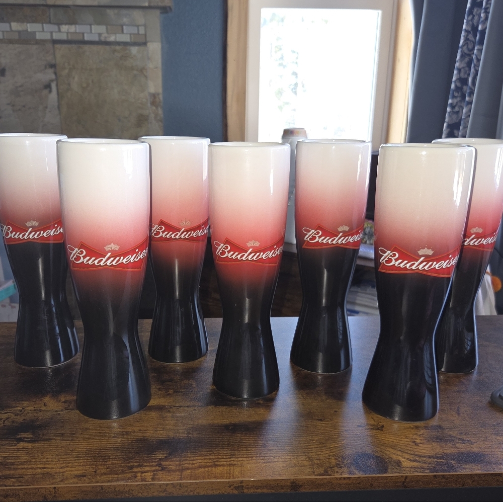 Like New Never Used 2007 Stoneware And Ceramic Budweiser Gobblets